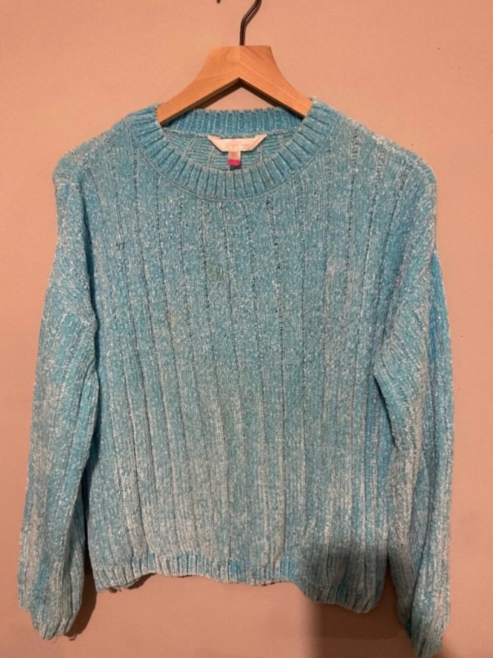 No boundaries large blue pullover sweater